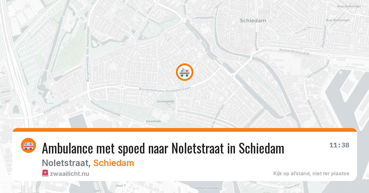 Ambulance met spoed naar Noletstraat in Schiedam — 26 mei 2026