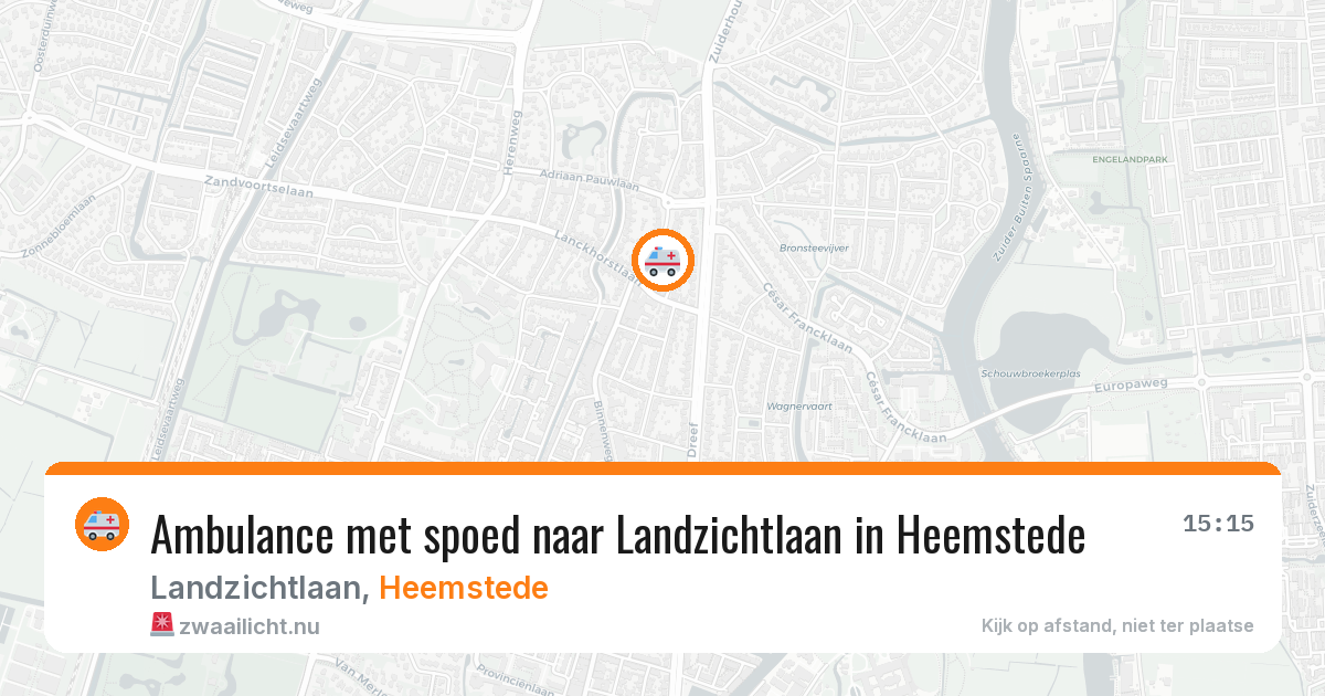 Ambulance met spoed naar Landzichtlaan in Heemstede — 7 jul 2026