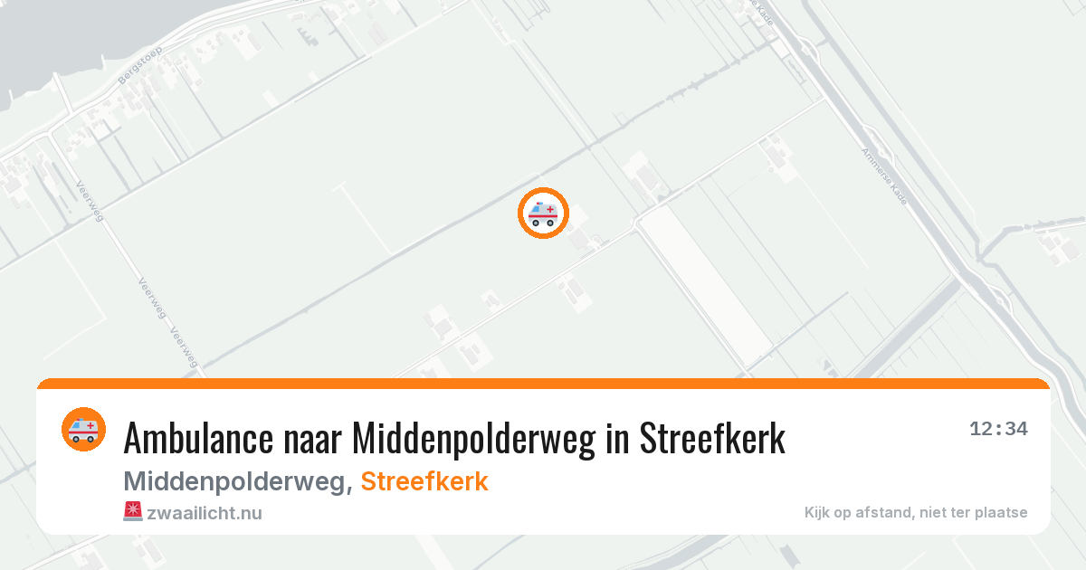 Ambulance naar Middenpolderweg in Streefkerk — 20 mrt 2026