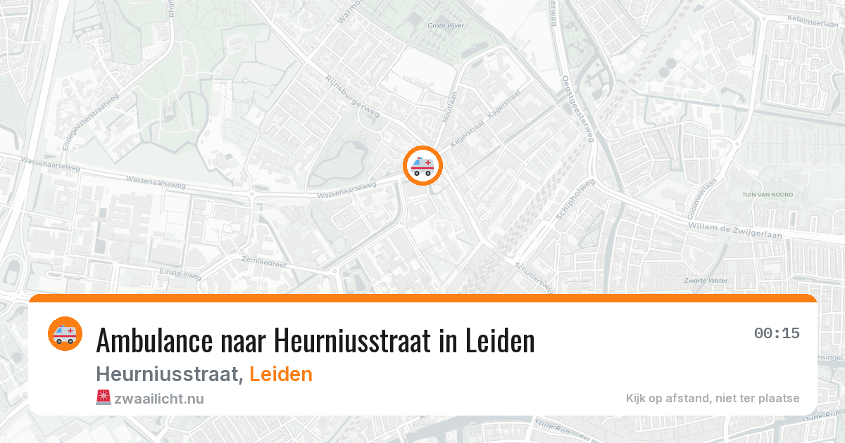 Ambulance naar Heurniusstraat in Leiden — 12 jul 2026