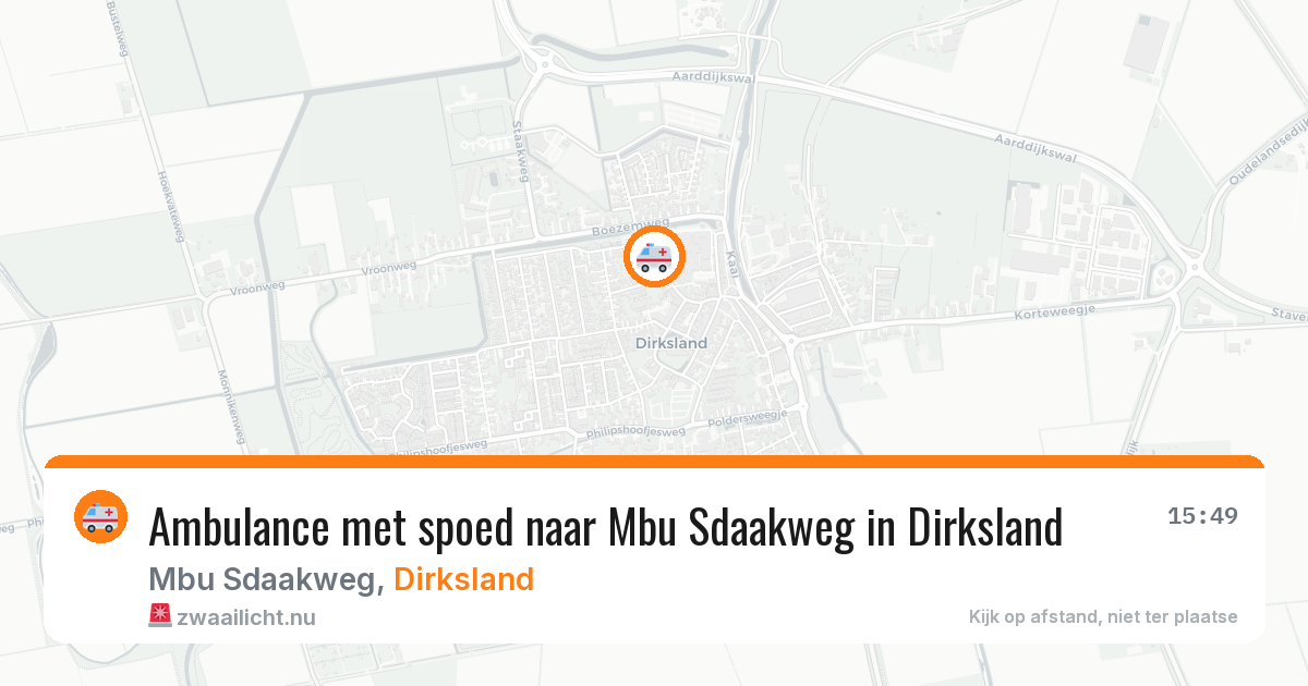 Ambulance met spoed naar Mbu Sdaakweg in Dirksland — 6 mei 2026
