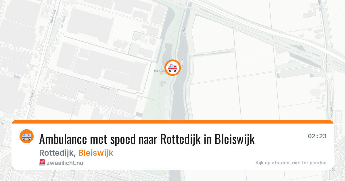 Ambulance met spoed naar Rottedijk in Bleiswijk — 17 mei 2026