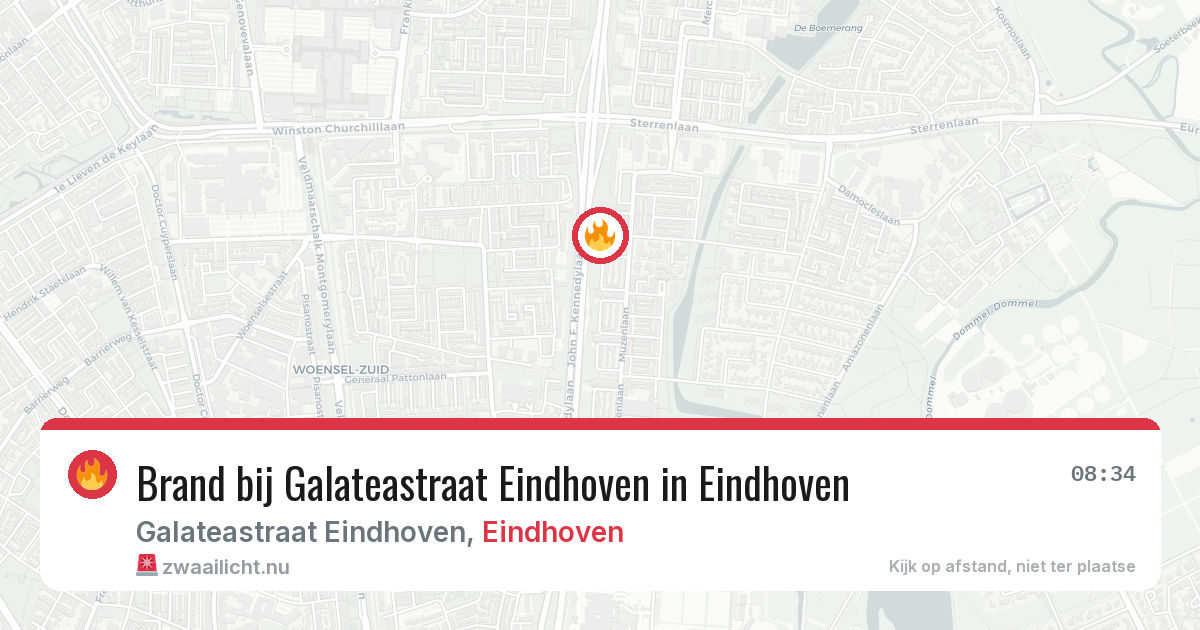 Brand bij Galateastraat Eindhoven in Eindhoven — 27 jul 2026