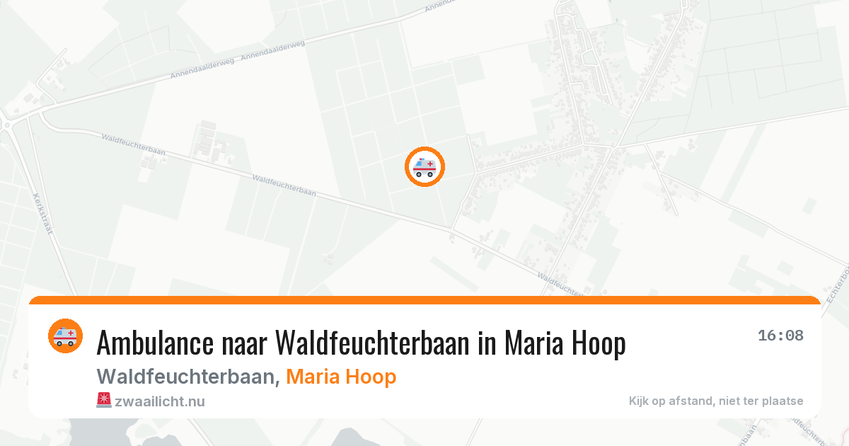 Ambulance naar Waldfeuchterbaan in Maria Hoop — 2 jul 2026