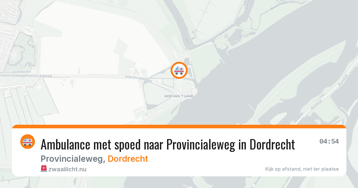 Ambulance met spoed naar Provincialeweg in Dordrecht — 28 mrt 2026