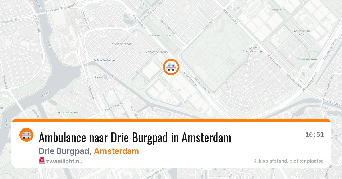 Ambulance naar Drie Burgpad in Amsterdam — 7 jun 2026
