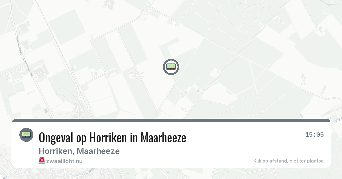 Ongeval op Horriken in Maarheeze — 20 mrt 2026