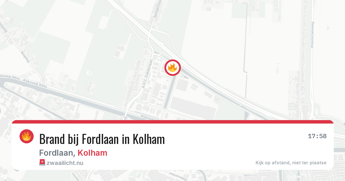 Brand bij Fordlaan in Kolham — 25 jul 2026