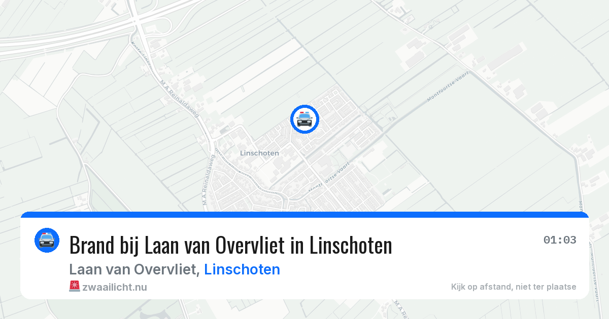 Brand bij Laan van Overvliet in Linschoten — 15 mrt 2026