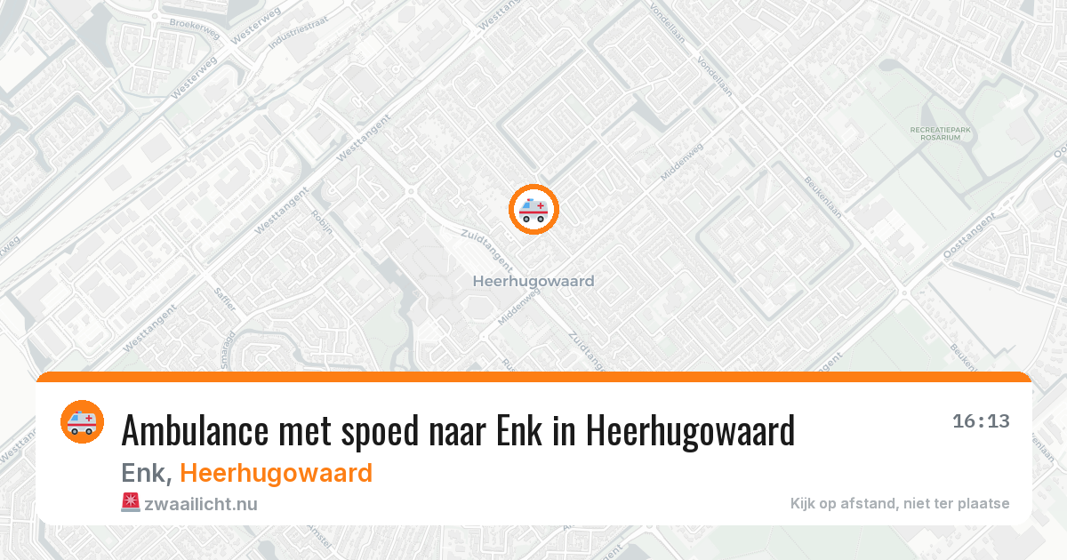 Ambulance met spoed naar Enk in Heerhugowaard — 25 mrt 2026