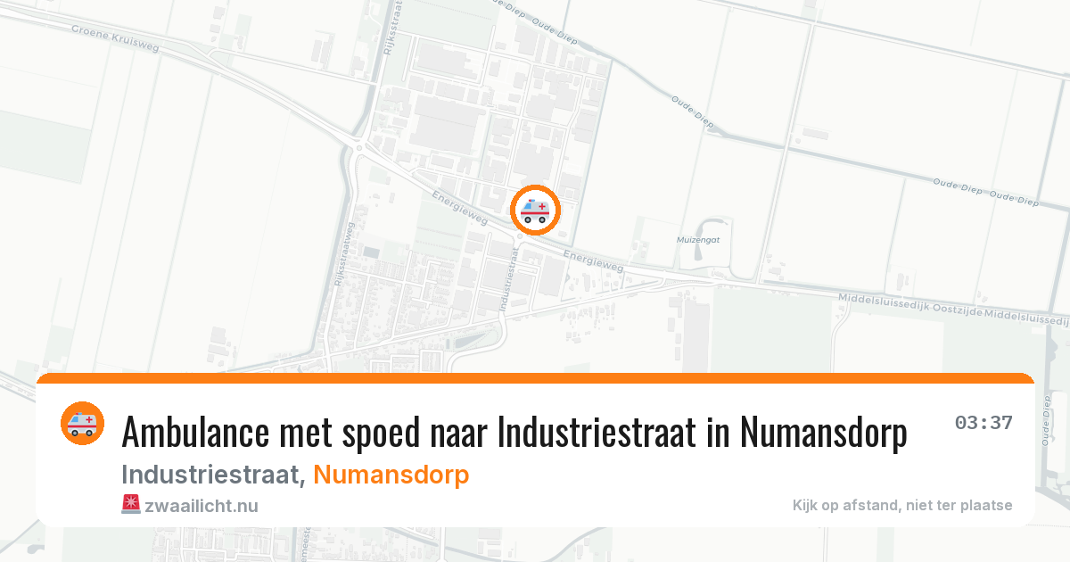 Ambulance met spoed naar Industriestraat in Numansdorp — 29 mei 2026