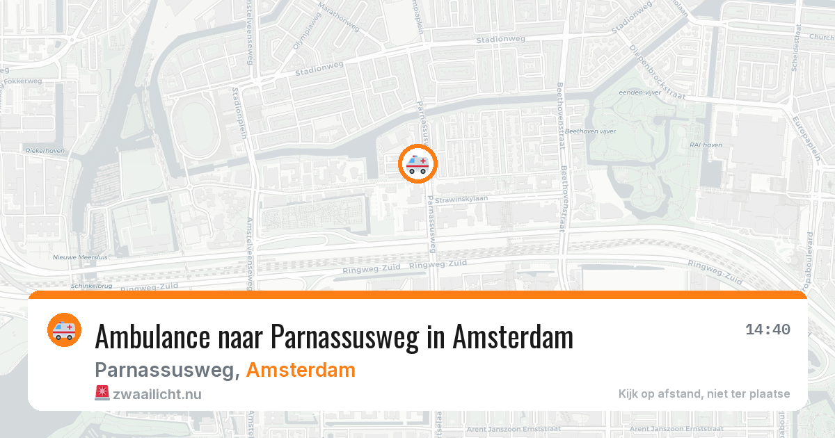 Ambulance naar Parnassusweg in Amsterdam — 18 mei 2026