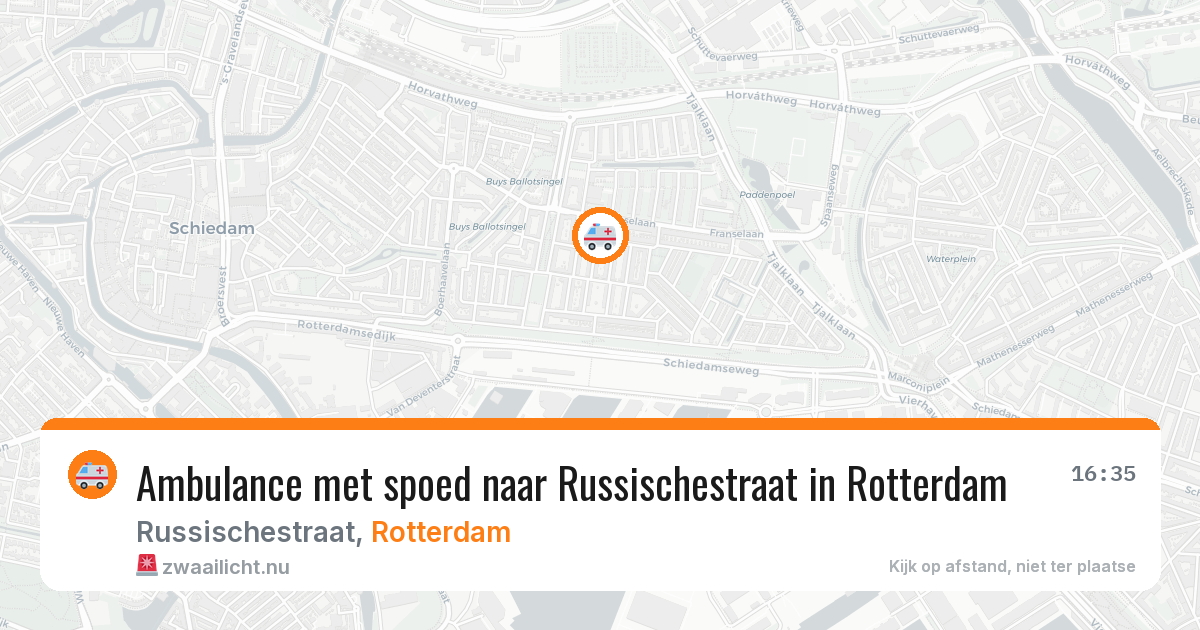 Ambulance met spoed naar Russischestraat in Rotterdam — 13 jul 2026