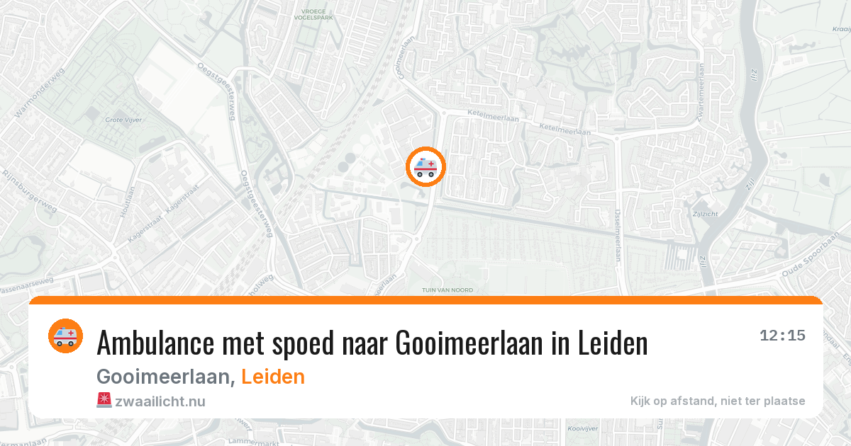 Ambulance met spoed naar Gooimeerlaan in Leiden — 16 jul 2026