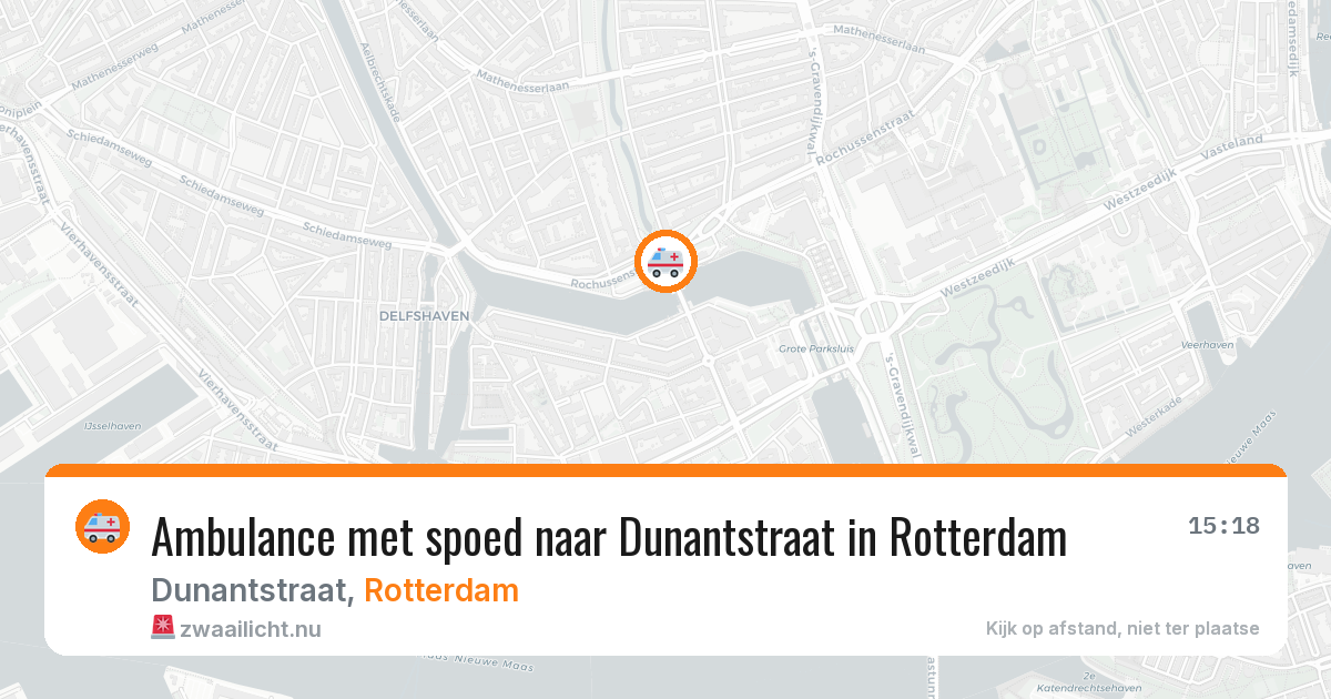 Ambulance met spoed naar Dunantstraat in Rotterdam — 20 mei 2026
