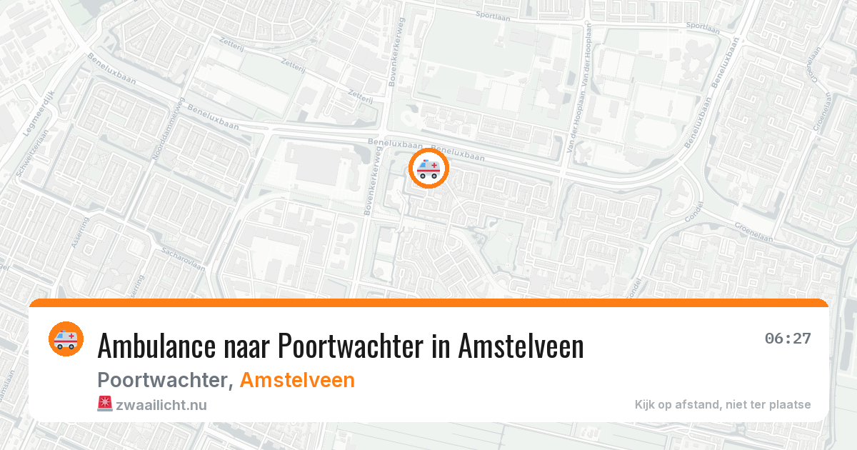 Ambulance naar Poortwachter in Amstelveen — 15 jul 2026
