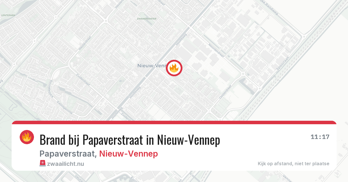 Brand bij Papaverstraat in Nieuw-Vennep — 4 jun 2026