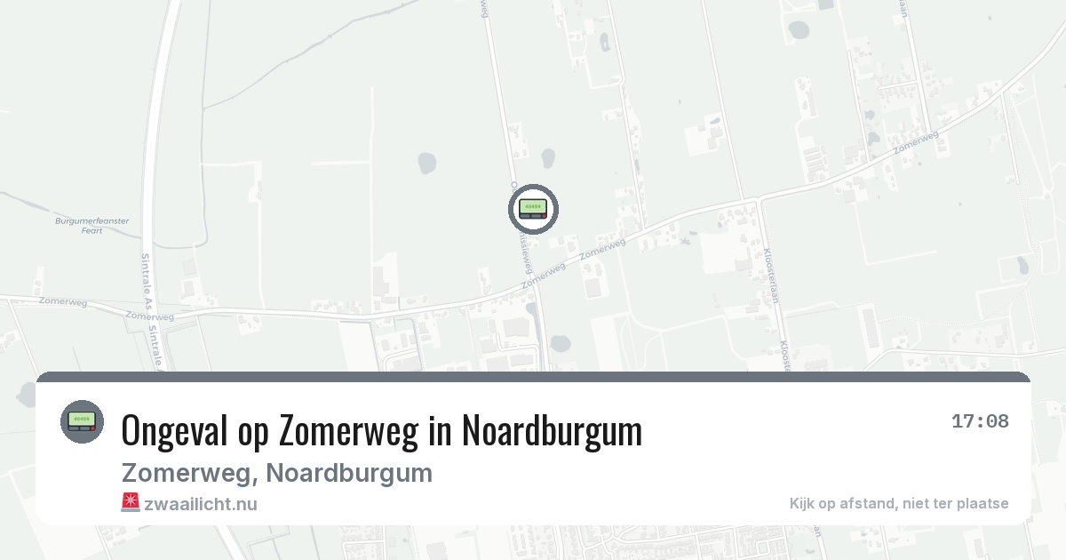 Ongeval op Zomerweg in Noardburgum — 2 mrt 2026