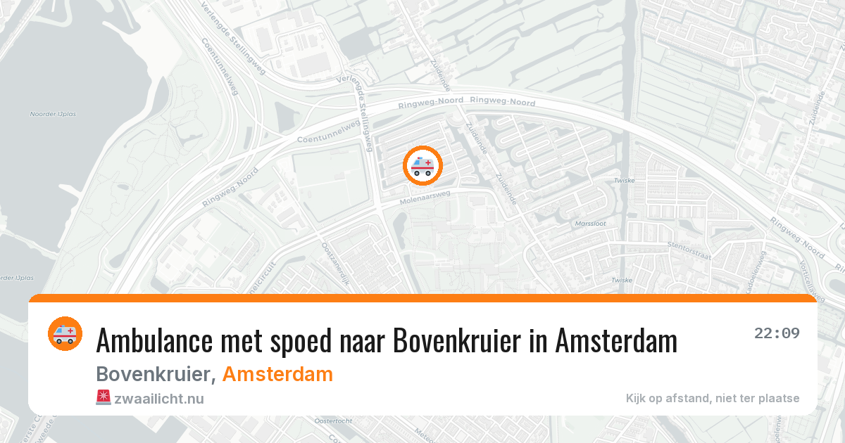 Ambulance met spoed naar Bovenkruier in Amsterdam — 23 mrt 2026