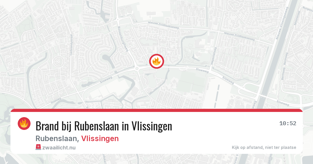 Brand bij Rubenslaan in Vlissingen — 17 jul 2026