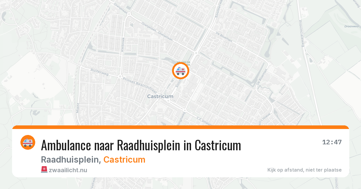 Ambulance naar Raadhuisplein in Castricum — 18 mei 2026