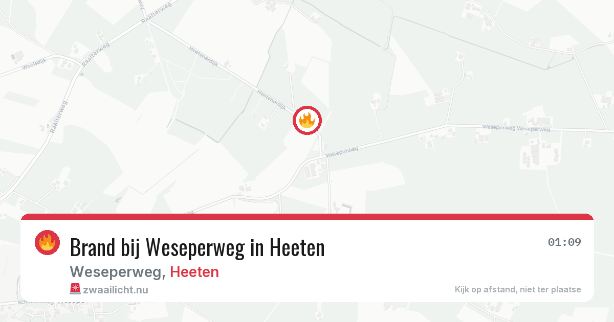 Brand bij Weseperweg in Heeten — 17 jul 2026