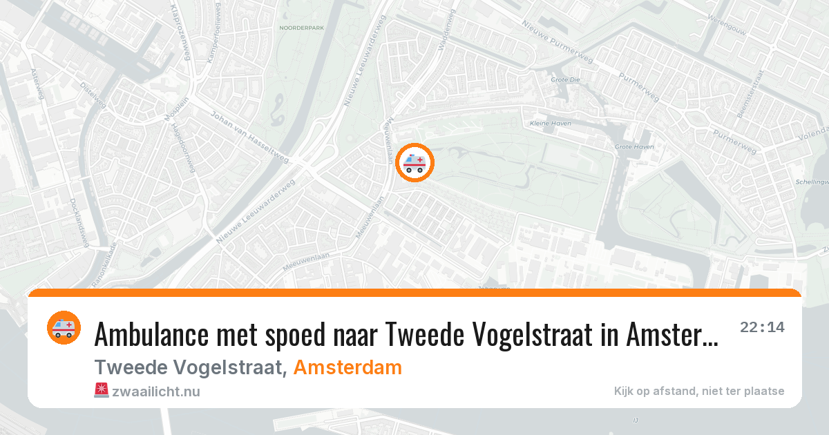 Ambulance met spoed naar Tweede Vogelstraat in Amsterdam — 21 jul 2026
