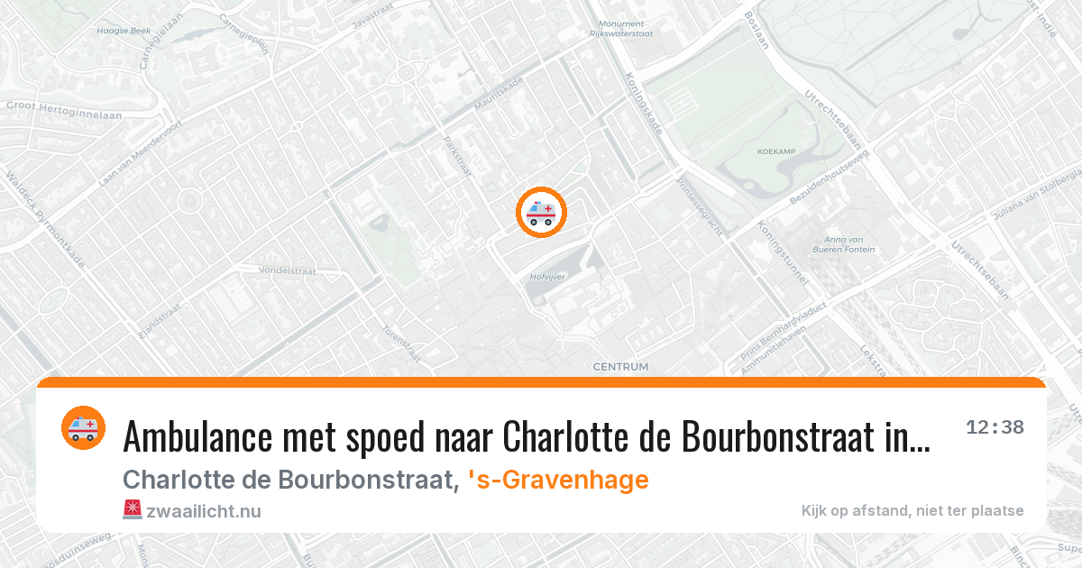 Ambulance met spoed naar Charlotte de Bourbonstraat in 's-Gravenhage — 24 jan 2026