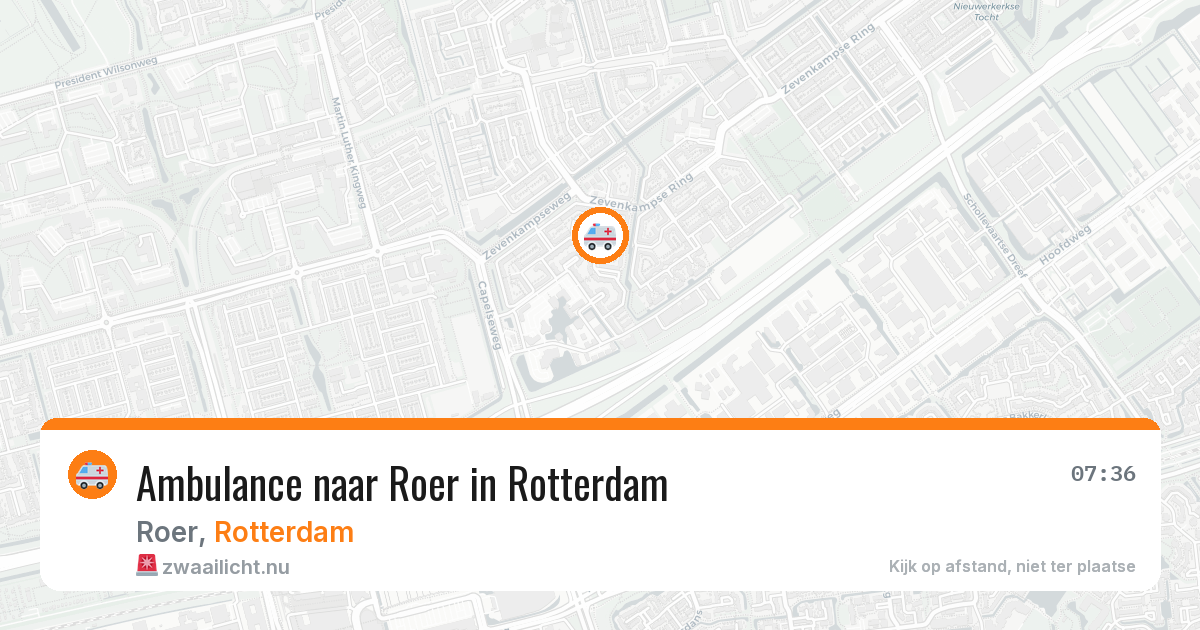 Ambulance naar Roer in Rotterdam — 6 jun 2026