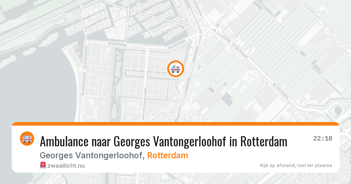 Ambulance naar Georges Vantongerloohof in Rotterdam — 18 jul 2026