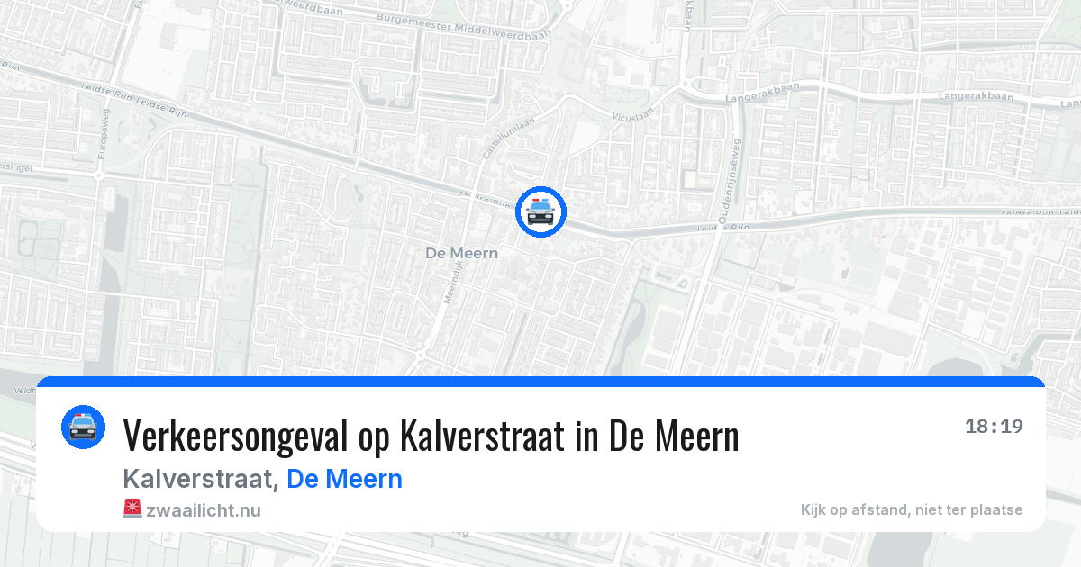 Verkeersongeval op Kalverstraat in De Meern — 17 jan 2026