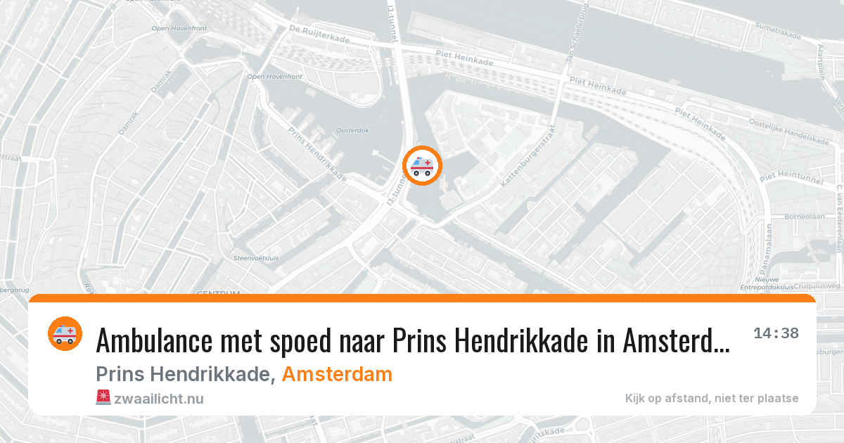 Ambulance met spoed naar Prins Hendrikkade in Amsterdam — 25 mrt 2026