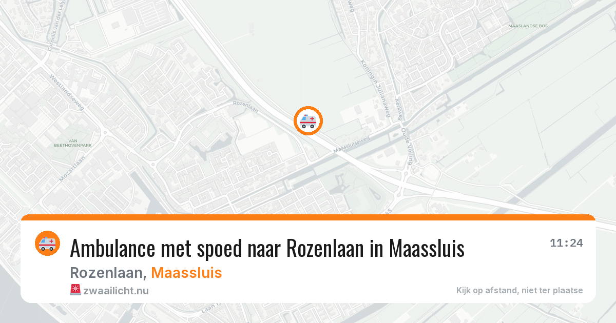 Ambulance met spoed naar Rozenlaan in Maassluis — 11 jul 2026