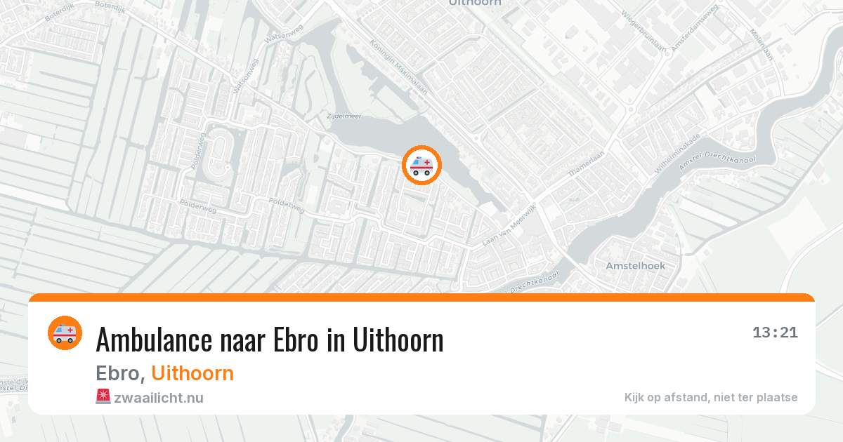 Ambulance naar Ebro in Uithoorn — 29 mrt 2026