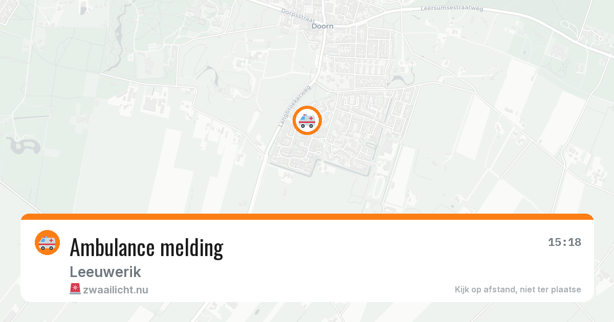 Ambulance melding — 31 jan 2026