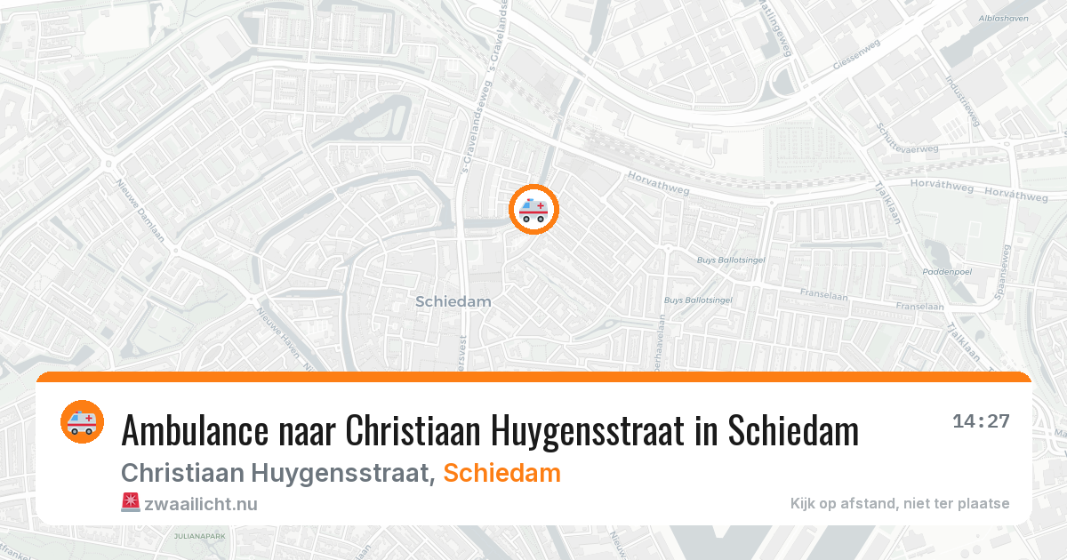 Ambulance naar Christiaan Huygensstraat in Schiedam — 3 jun 2026
