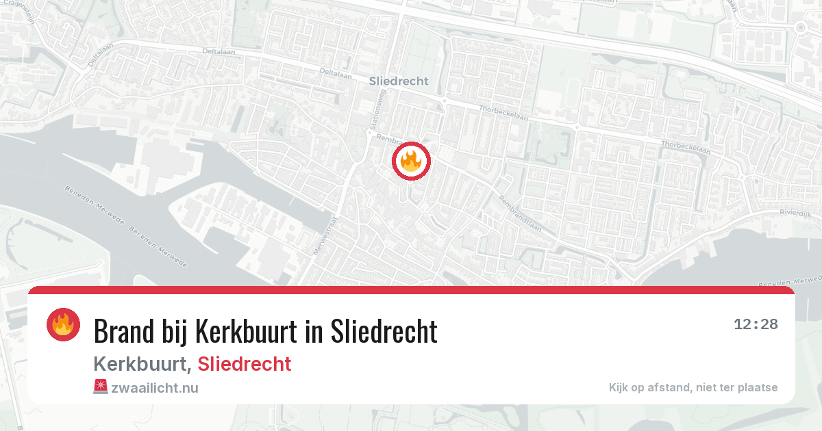 Brand bij Kerkbuurt in Sliedrecht — 12 jul 2026
