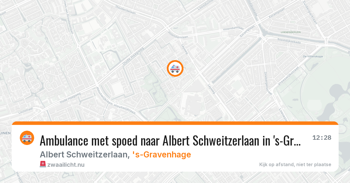 Ambulance met spoed naar Albert Schweitzerlaan in 's-Gravenhage — 21 mei 2026