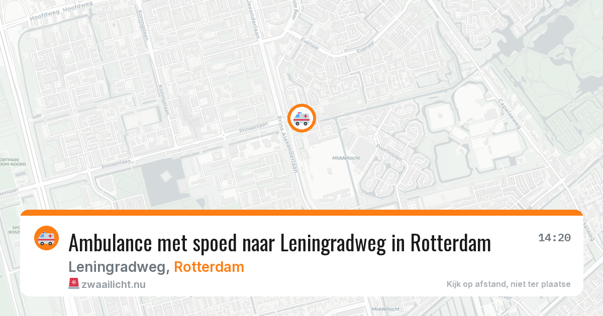 Ambulance met spoed naar Leningradweg in Rotterdam — 18 mei 2026