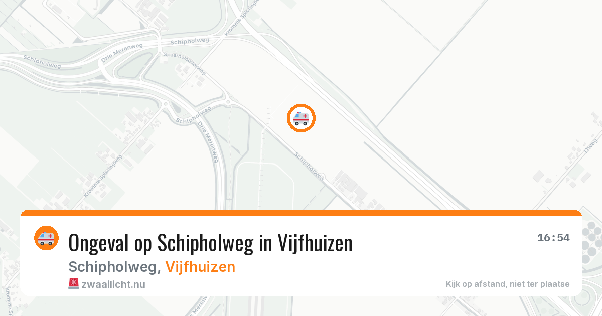 Ongeval op Schipholweg in Vijfhuizen — 5 mrt 2026