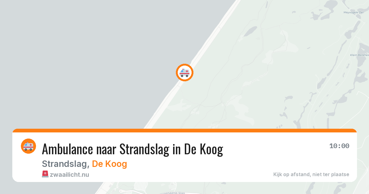 Ambulance naar Strandslag in De Koog — 14 jul 2026
