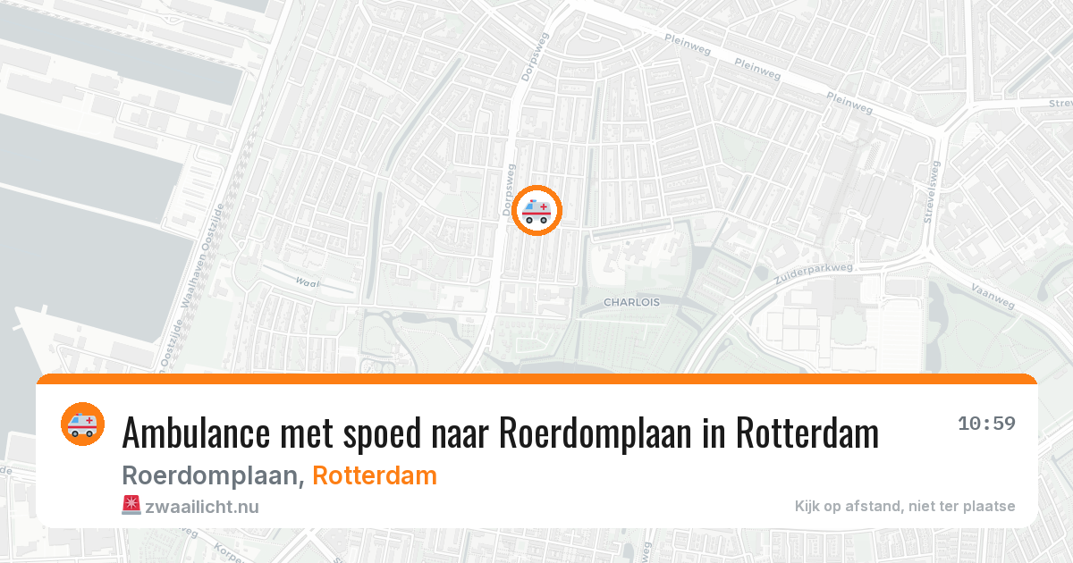Ambulance met spoed naar Roerdomplaan in Rotterdam — 17 mrt 2026