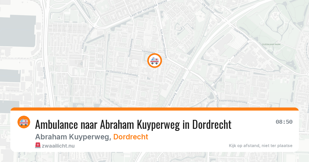 Ambulance naar Abraham Kuyperweg in Dordrecht — 24 mrt 2026