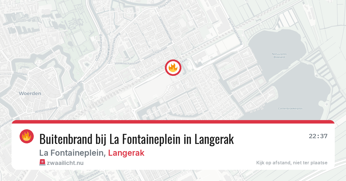 Buitenbrand bij La Fontaineplein in Langerak — 8 mei 2026