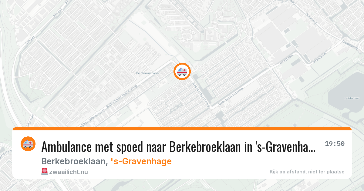 Ambulance met spoed naar Berkebroeklaan in 's-Gravenhage — 29 mei 2026