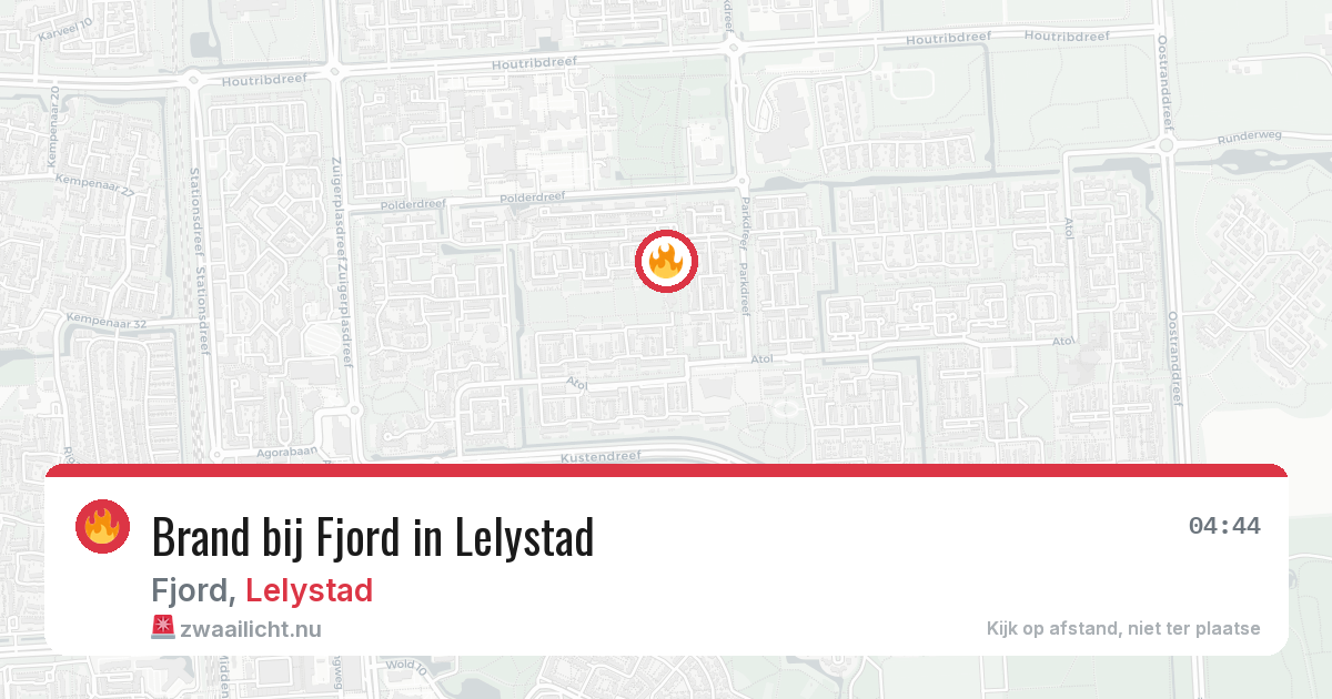 Brand bij Fjord in Lelystad — 10 jul 2026