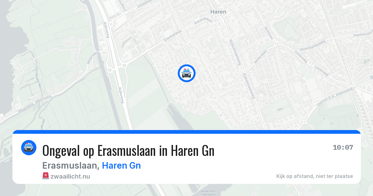 Ongeval op Erasmuslaan in Haren Gn — 29 apr 2026