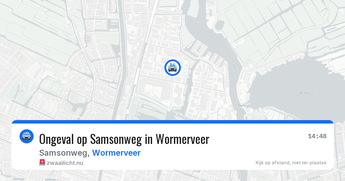 Ongeval op Samsonweg in Wormerveer — 21 jul 2026