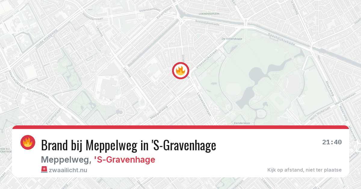 Brand bij Meppelweg in 'S-Gravenhage — 8 apr 2026