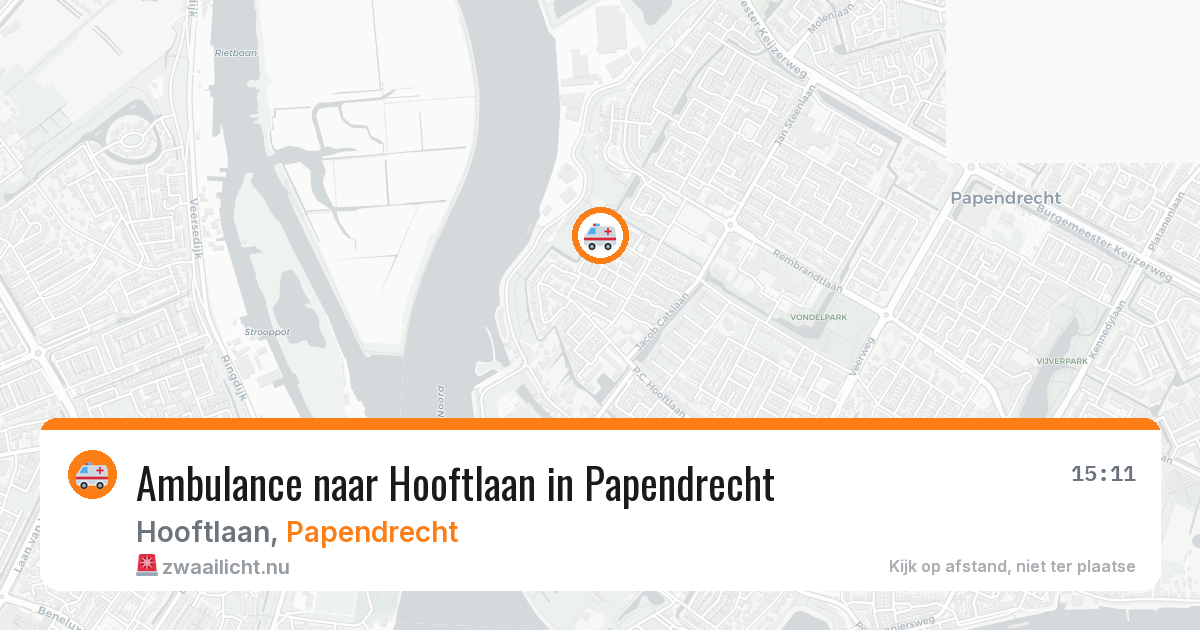 Ambulance naar Hooftlaan in Papendrecht — 10 jul 2026